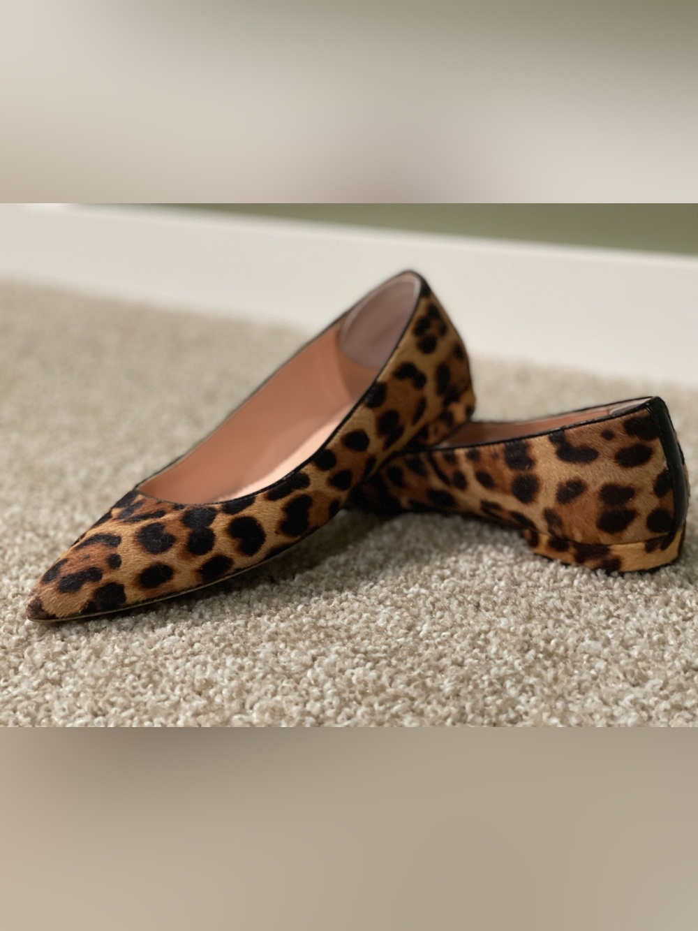 J. Crew Leopard-Print Pointed Ballet Flats - Brown & Black
